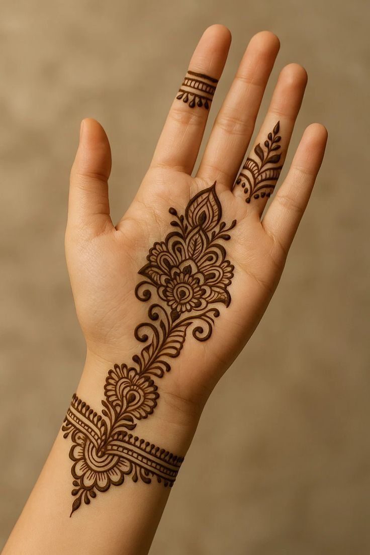 Easy simple mehndi design photo