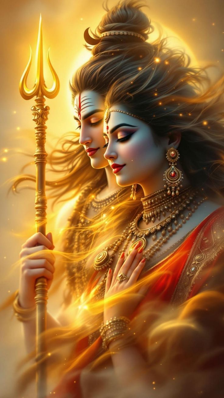 Shiv Parvati Digital Painting