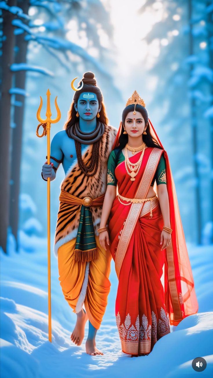 Shiv Parvati God Photo k