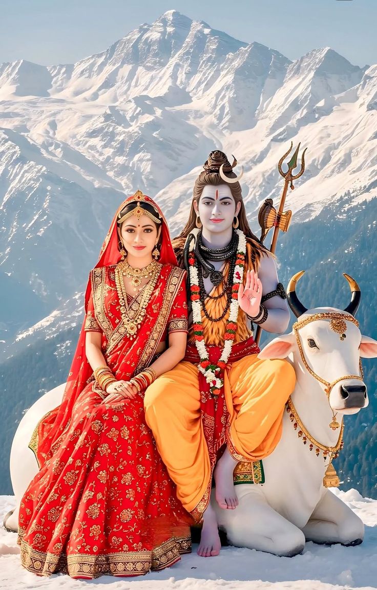 Shiv Parvati Marriage Photo Frame