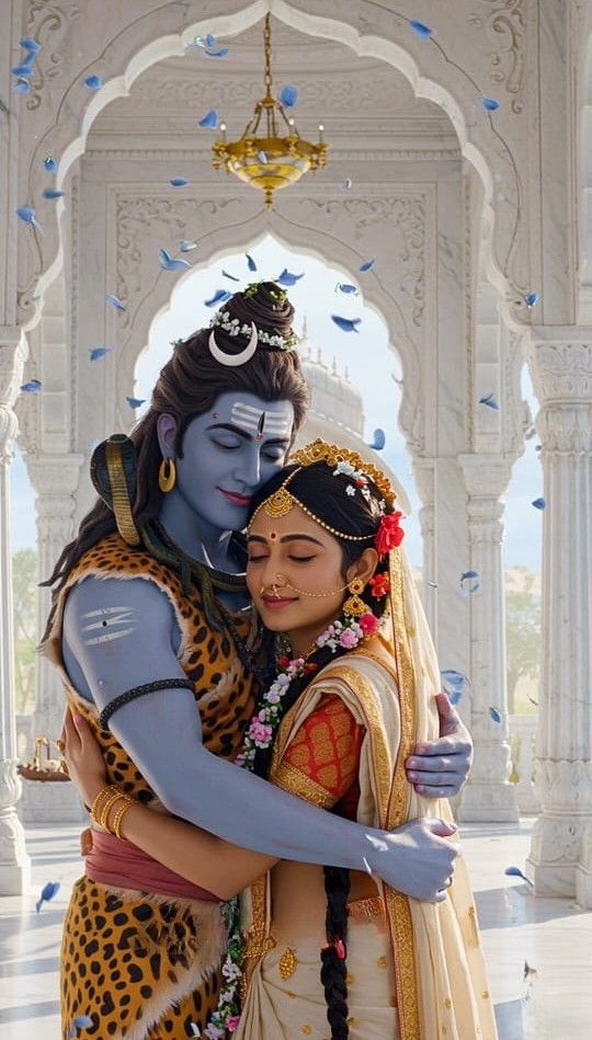 Shiv Parvati Painting on Canvas