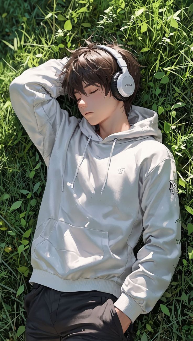 anime boy profile pic black and white