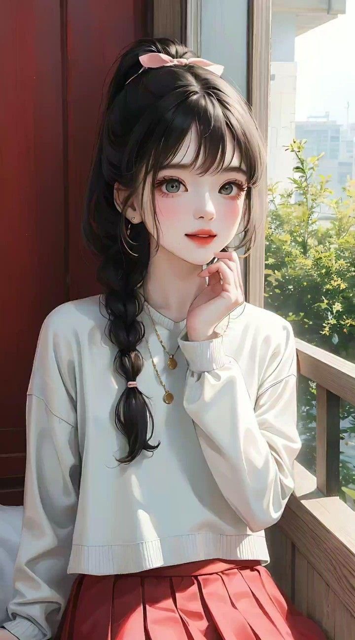 anime girl dp cute cartoon hd