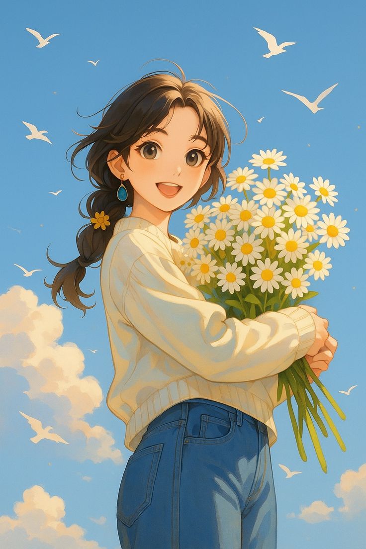 anime girl dp hd stylish