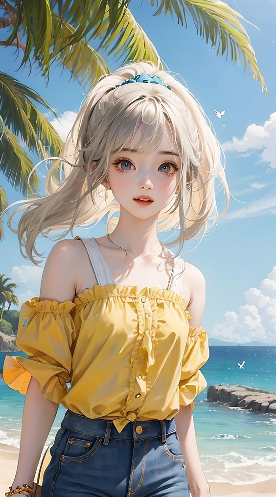 beautiful anime girl dp hd