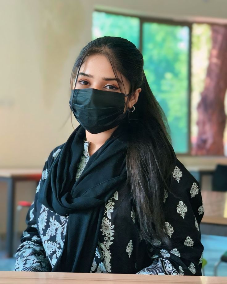 black mask girl dp for instagram