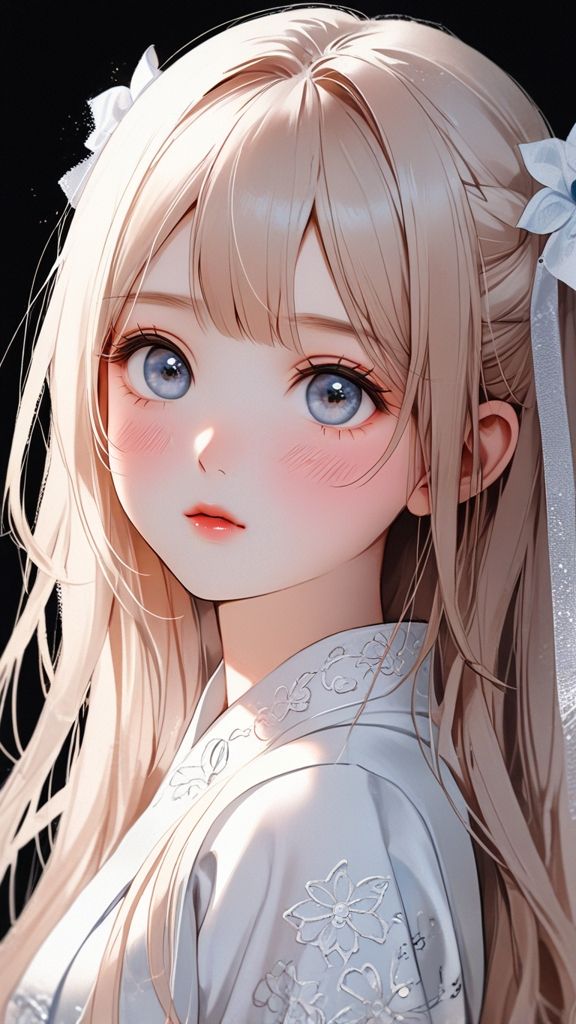 cute sad anime girl dp