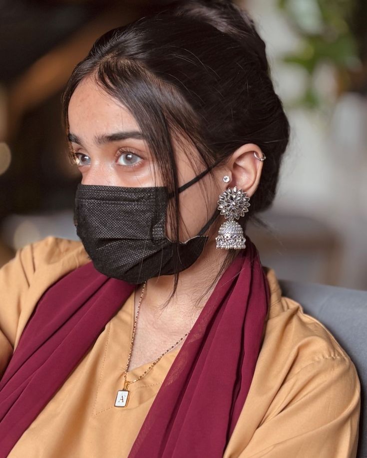 hidden face mask girl dp hd