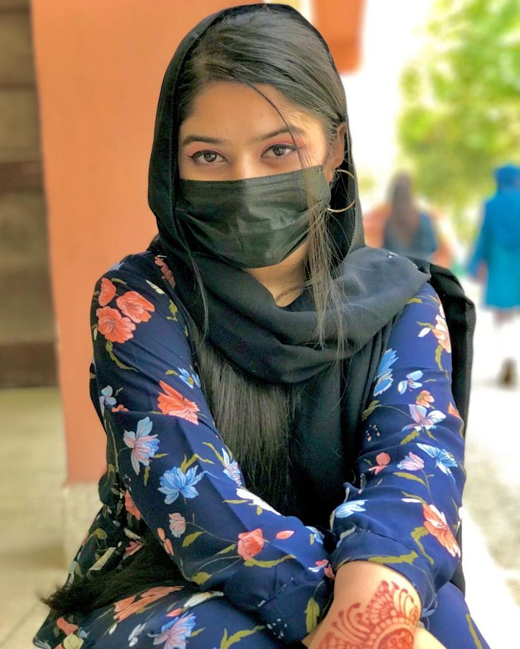 mask girl dp new