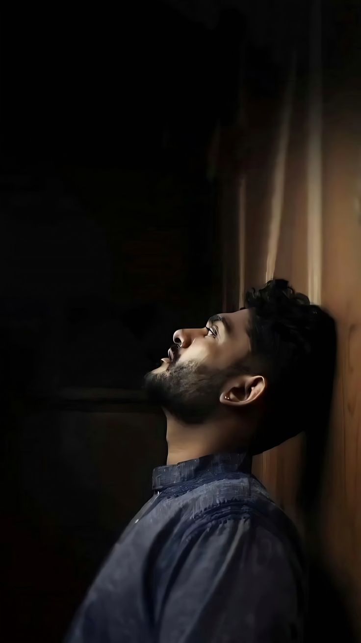 sad boy dp hd black background